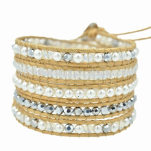 Vente en gros Chine YIWU bracelet en cuir perlé pour bijoux féminins en Thaïlande
